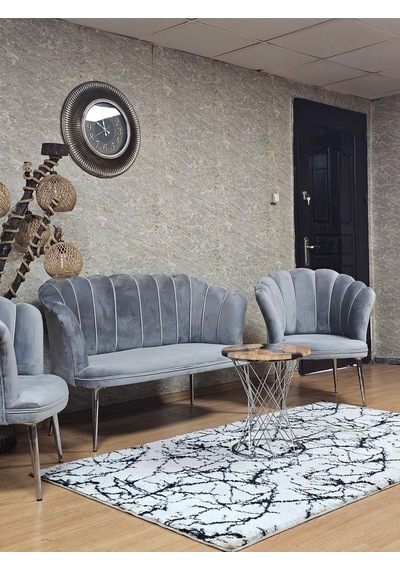 Zafir Papatya Çay Seti Koltuk Takımı Krom Sivriltme Ayak, Balkon, Salon, Ofis, Cafe Koltuk Takımı Gri Zafir Papatya Çay Seti Koltuk Takımı Krom Sivriltme Ayak, Balkon, Salon, Ofis, Cafe Koltuk Takımı Gri
