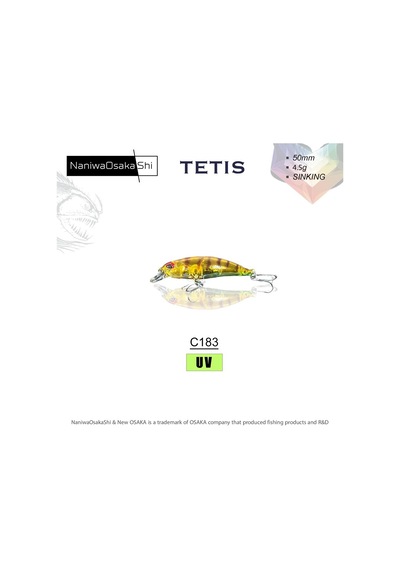 Naniwaosakashi Tetis 50mm 4.5gr Sinking Maket Balık