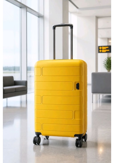 Albatros Monalisa Home Ccs 5236 Lüks Sarı Renk Orta Boy Valiz Mavi - Siyah