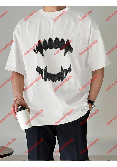 Startmore Unisex Teeth Tshirt Beyaz Beyaz