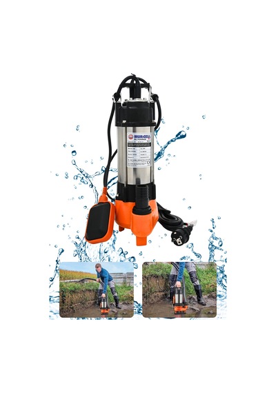 V250f Bıçaksız Drenaj Pompası Bakır Sargılı Termik Korumalı Sargı 0.25kw 0.33hp