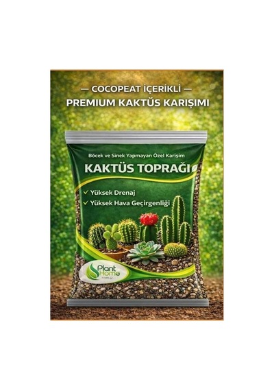 Hüskon Ticaret 5 Litre Premium Kaktüs Toprağı - Böcek Sinek Yapmayan Premium Toprak 5 L