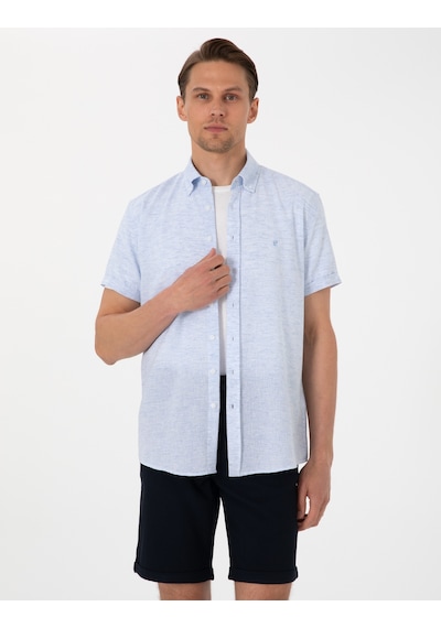 Pierre Cardin Erkek Açık Mavi Gömlek Kısa Kollu 50307067-vr003 Açik Mavi