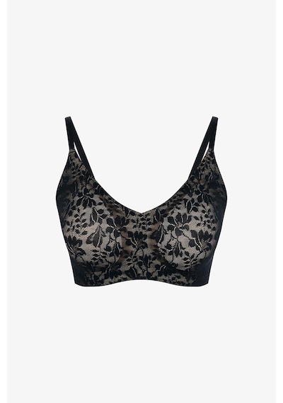 Penti Tattoo Effect Lace Invisible Bonding Siyah Sütyen