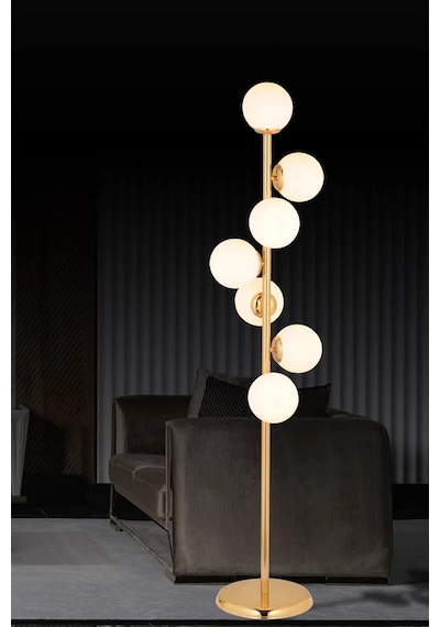 Violet 7'li Camlı Lambader 3048-q76-0w-er Gold