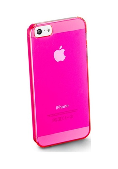 Cellular Line Apple Uyumlu iPhone Se/5s/5 İle Cool Fluo Şeffaf Sert Kılıf Pembe Coolıphone5p Out