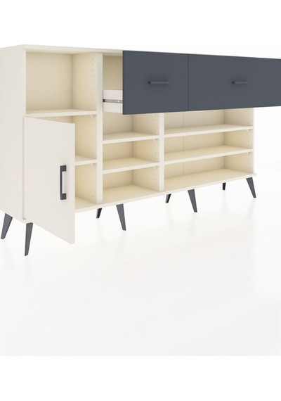 Arges Konsol 6 Raflı 2 Çekmeceli Tek Kapaklı 176x30x99 Aytaşı-aytaşı/antrasit Aytası/antrasıt - Aytası Arges Konsol 6 Raflı 2 Çekmeceli Tek Kapaklı 176x30x99 Aytaşı-aytaşı/antrasit Aytası/antrasıt - Aytası