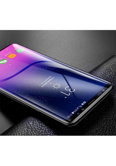 Baseus Samsung Uyumlu Galaxy S9 Için 3D Kavisli Full Kaplama Ekran Koruyucu Siyah