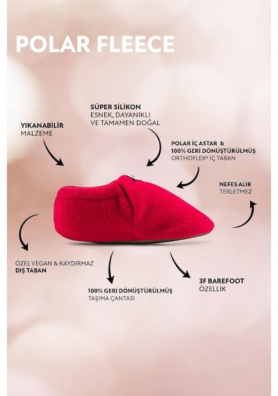 Hopfrög Kids Polar Fleece Fuşya Polar Barefoot Patik Fuşya