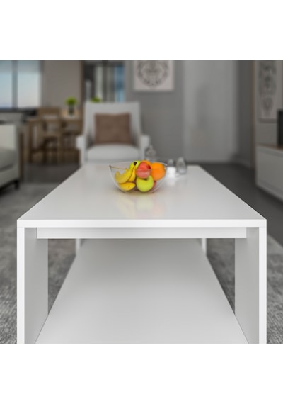 Lina Orta Sehpa – Modern Minimal Tasarım Beyaz