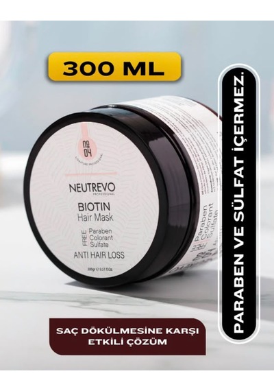 Neutrevo Professional No:4 Biotin Serisi Dökülme Karşıtı Saç Bakım Maskesi 300 Ml