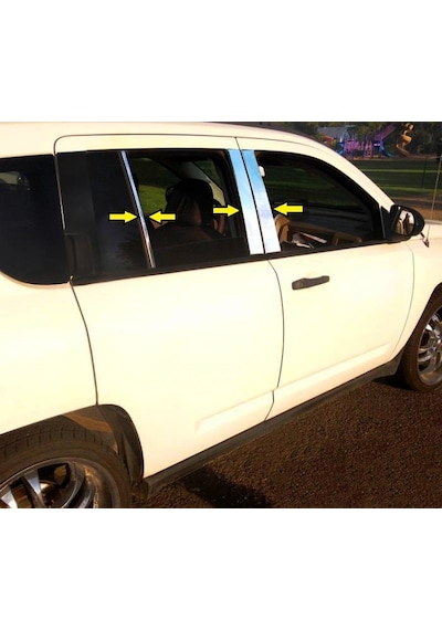 Jeep Compass 2011-2016 Krom Kapı Direk Aksesuarı 6 Parça P. Çelik