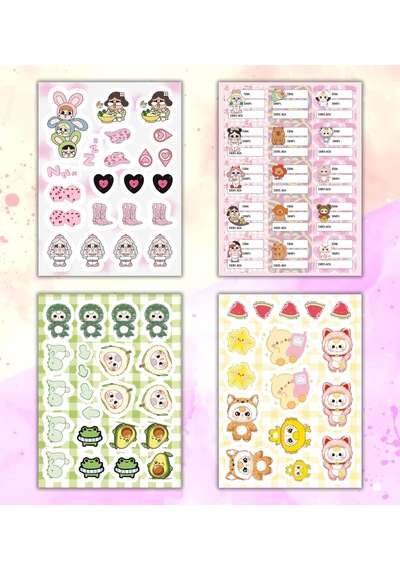 Cute Baby My Dıy Sticker Book 24 17 Cm 16 Sayfa Özel Tasarım Rengarenk Sticker Kitabı