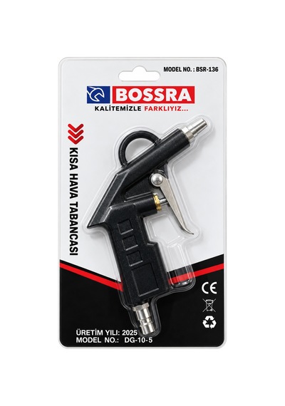 Bossra Bsr-136 Kısa Hava Üfleme Tabancası Kompresör Temizleme Tabancası