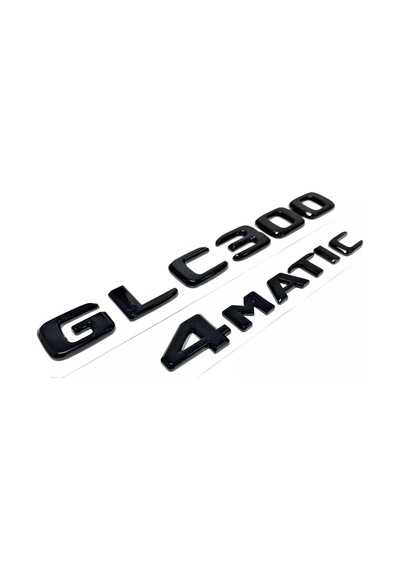 Benz Glc 300 Ve 4matic Piano Black Bagaj Yazısı Seti 2'li Paket 3m 3d Abs