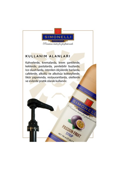 Simonelli Kahve Şurubu | Çarkıfelek | 70 CL | + Pompa