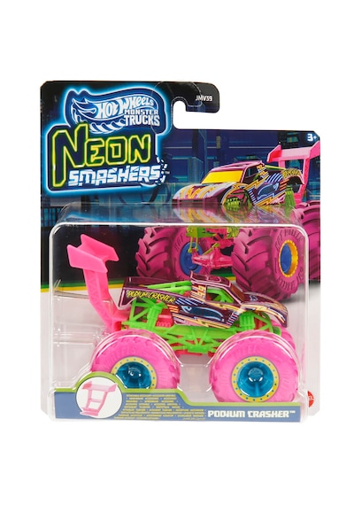 1:64 Hot Wheels Monster Trucks Neon Smashers Die Cast Araba Jmv39 - Jmv59 Podium Crasher