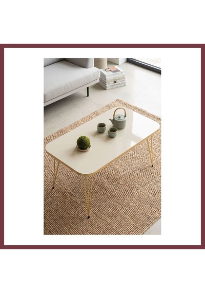 Storeşahin Orta Sehpa Kr Gold Krem Tel Shn0720