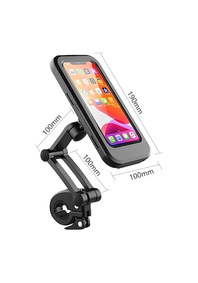 Telefon Tutucu Tutacağı Motosiklet Su Geçirmez Mıknatıslı Sarsılmaz Güçlü Ds-mth3 Siyah
