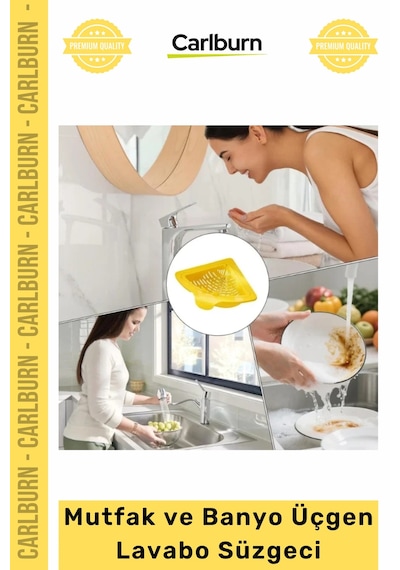 Özel Üretim Köşe Uyumlu Ergonomik Plastik Evye Organizer Atık Mutfak Banyo Üçgen Lavabo Süzgeci Çok Renkli
