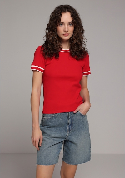 Colin's Colins Slim Fit Yuvarlak Yaka Düz Kadın Kirmizi Kısa Kol Tişört Cl1080063 Q1.v2 Red Kırmızı Colin's Colins Slim Fit Yuvarlak Yaka Düz Kadın Kirmizi Kısa Kol Tişört Cl1080063 Q1.v2 Red Kırmızı