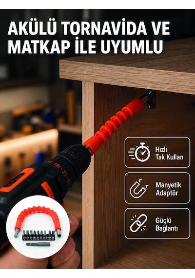 Esnek Bits Uç Seti Çok Renkli