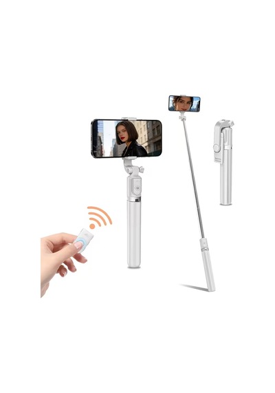 Concord 3'ü 1 Arada Bluetooth Selfie Çubuğu Tripod Kumandalı Telefon Tutucu Monopod 360 Döner