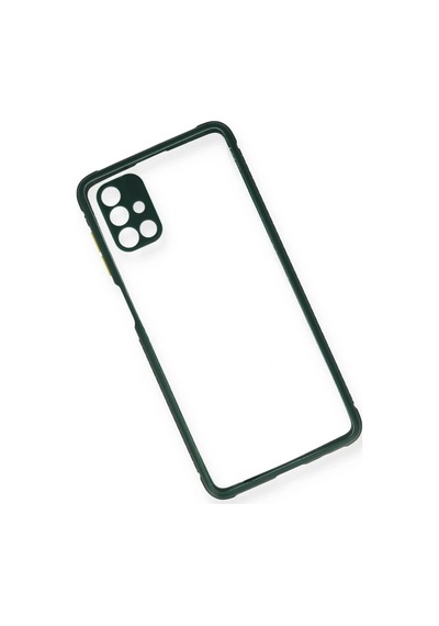 Storeşahin Samsung Galaxy M51 Kılıf Miami Şeffaf Silikon - Koyu Yeşil Shn0720