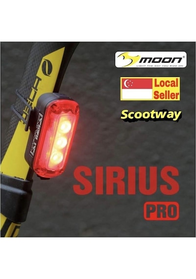 Moon Sirius Usb 200 Lümen Arka Lamba Siyah