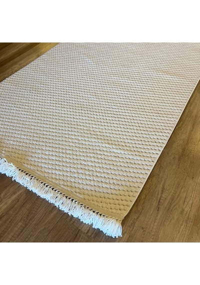 Hoom Rugs Dizayn 1063 Krem Yumuşak Dokulu Desensiz İskandinav Halı Krem