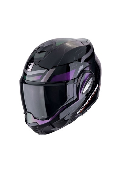 Scorpion Exo-tech Evo Conquer Çene Açılabilir Motosiklet Kaskı Siyah Gümüş