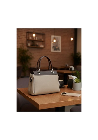 Just Polo Kadın Premium El & Omuz Çantası Ebat 18 X 26 Cm Shoulder Bag Vizon - Kahverengi 42591905