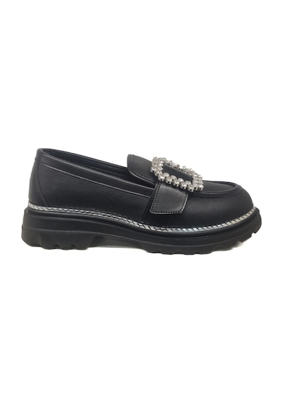 Ventes Kemer Taşlı Kadın Loafer Ayakkabı 989515-5z Siyah