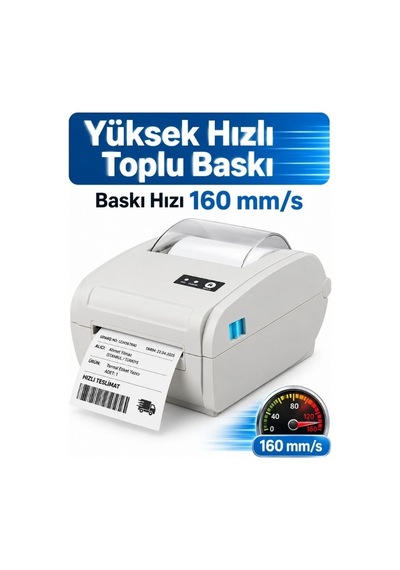 Rd 9210bl Termal Etiket Yazıcı 110mm, Bluetooth & Usb, Hızlı Baskı