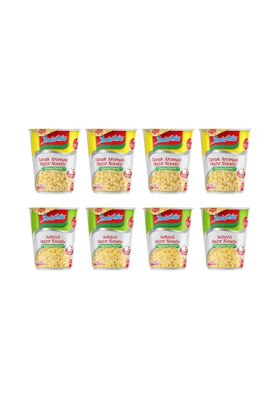Indomie Noodle 60 Gr Bardak Tavuk Ve Sebzeli 8 Li Karma Paket