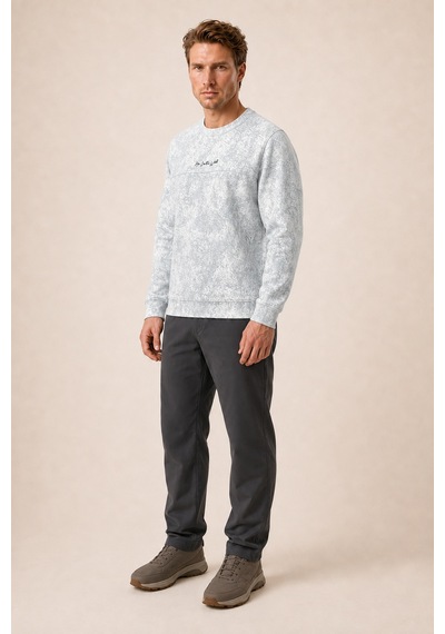 Redline Continu Erkek Kışlık Regular Fit Kışlık Bisiklet Yaka Sweatshirt Beyaz