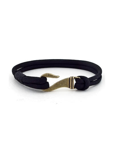 Bronz Metal Kanca Siyah Paracord Erkek Bileklik Bt616 Bronz