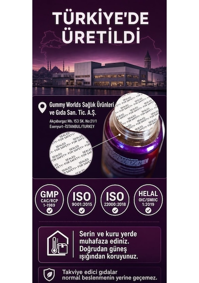 Y'our Gummie Yetişkin Multivitamin ve Multimineral Gummies Şeftali Aromalı 60 Gummies