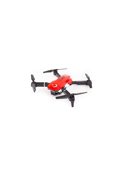 İlk Dronum Katlanır Çift Kameralı Tek Tuşla Iniş Kalkış Başlangıç Drone Model (2 Bataryalı, Kırmızı)