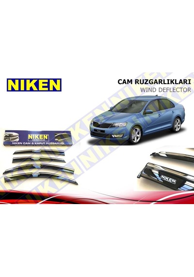 Skoda Rapid Sedan Cam Rüzgarlığı Kromlu 2013 Niken