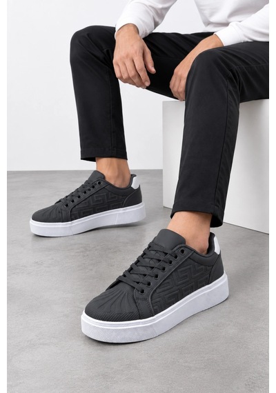 Ht Hotin Astrum Erkek Bağcıklı Günlük Sneaker Spor Ayakkabı - Füme