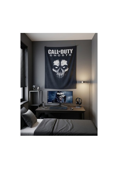 Owl Bag Call Of Duty Ghost Only Mask Style Desenli Tasarım Duvar Halısı
