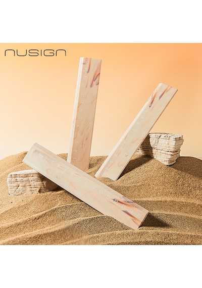 Nusıgn Cetvel 15 Cm Pembe Çift Taraflı Ölçekli Okul Cetveli