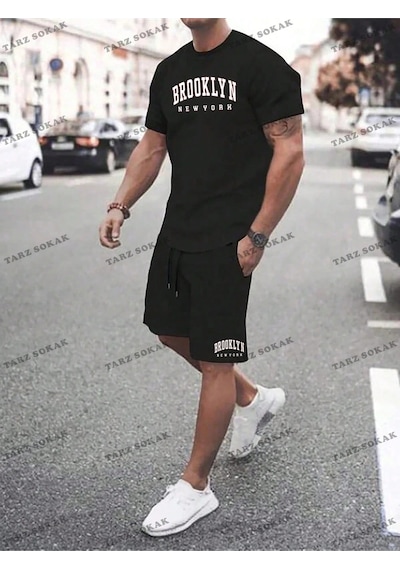 Tarzsokak Alt/üst T-shirt Ve Şort Takımı Kod Alt174 Siyah