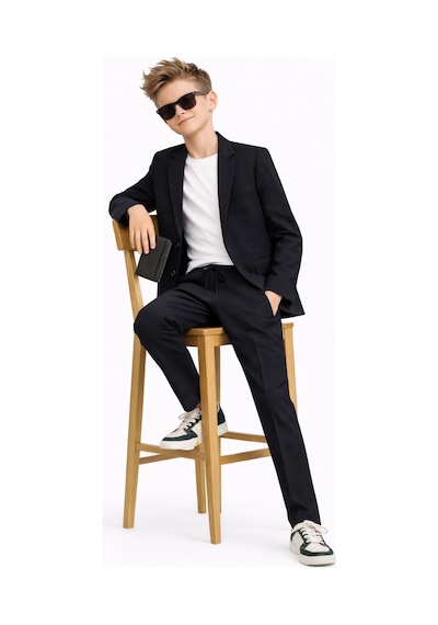 Ahengim Erkek Çocuk Modern Casual Slim Fit Takım Elbise Ak2850 Siyah Ahengim Erkek Çocuk Modern Casual Slim Fit Takım Elbise Ak2850 Siyah