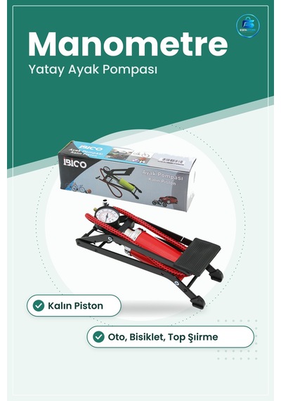 Ayak Pompası Kalın Pistonlu Yatay Manometreli Oto Bisiklet Motor