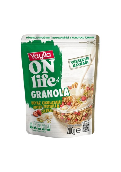 Yayla Onlife Granola Beyaz Çik.antep Fıstıklı Ve Bitter Çik.vişneli 2 Li Karma