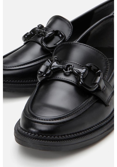 Yaya By Hotiç Kadın Siyah Tokalı Klasik Loafer Siyah