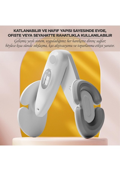 İç Bacak Egzersiz Aleti Thigh Master Kegel Cihazı Pelvik Taban Kas Aleti Kalça Ve Kol Sıkılaştı Beyaz