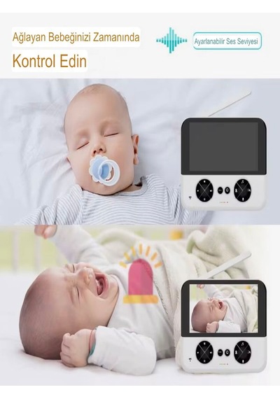 Deanb 4.3 İnç Kablosuz Monitörlü 150m Menzil 720p 2.4ghz İnterkom Harek
